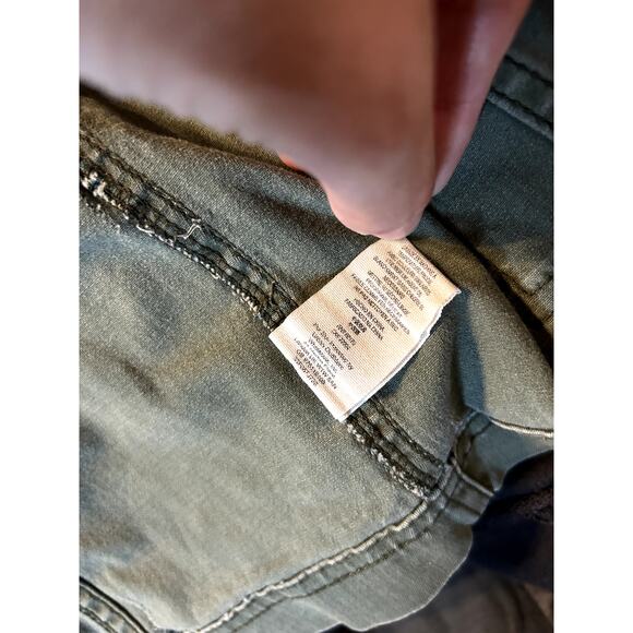 Free People Distressed Zip Up Utility Jacket with Hood, Size XS - Picture 7 of 9